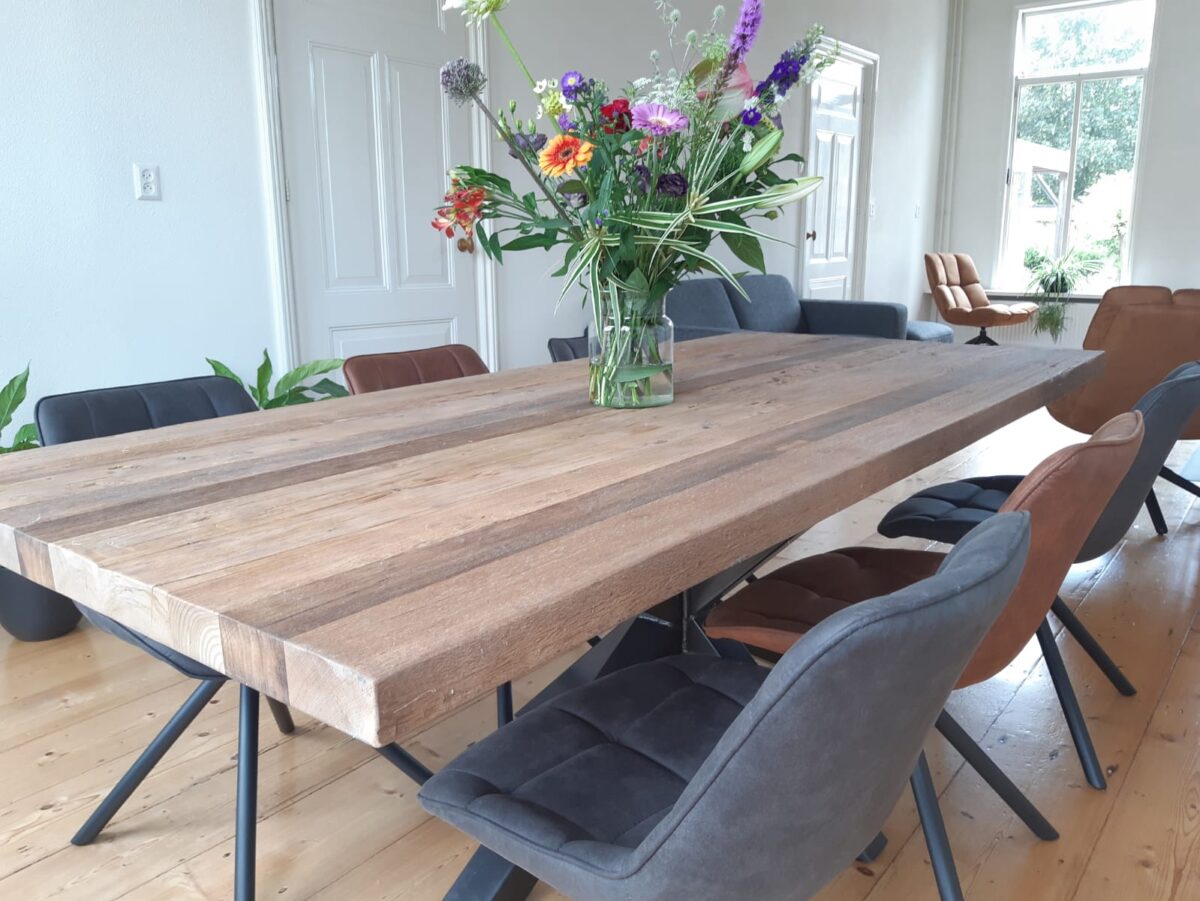 Maatwerk teak eettafel