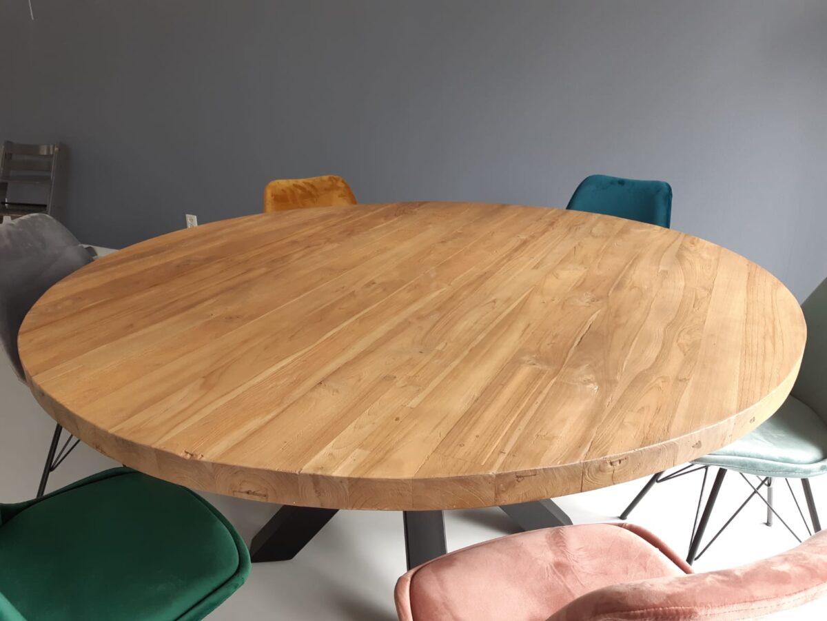 Maatwerk teak eettafel